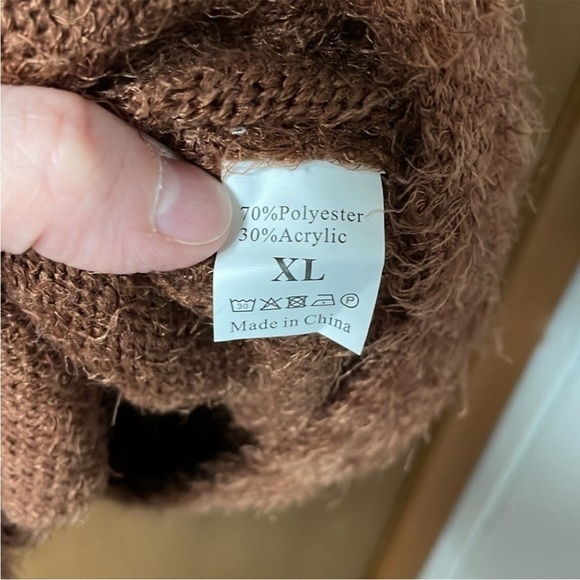 size XL brown double breasted sweater Blazer - Picture 4 of 5